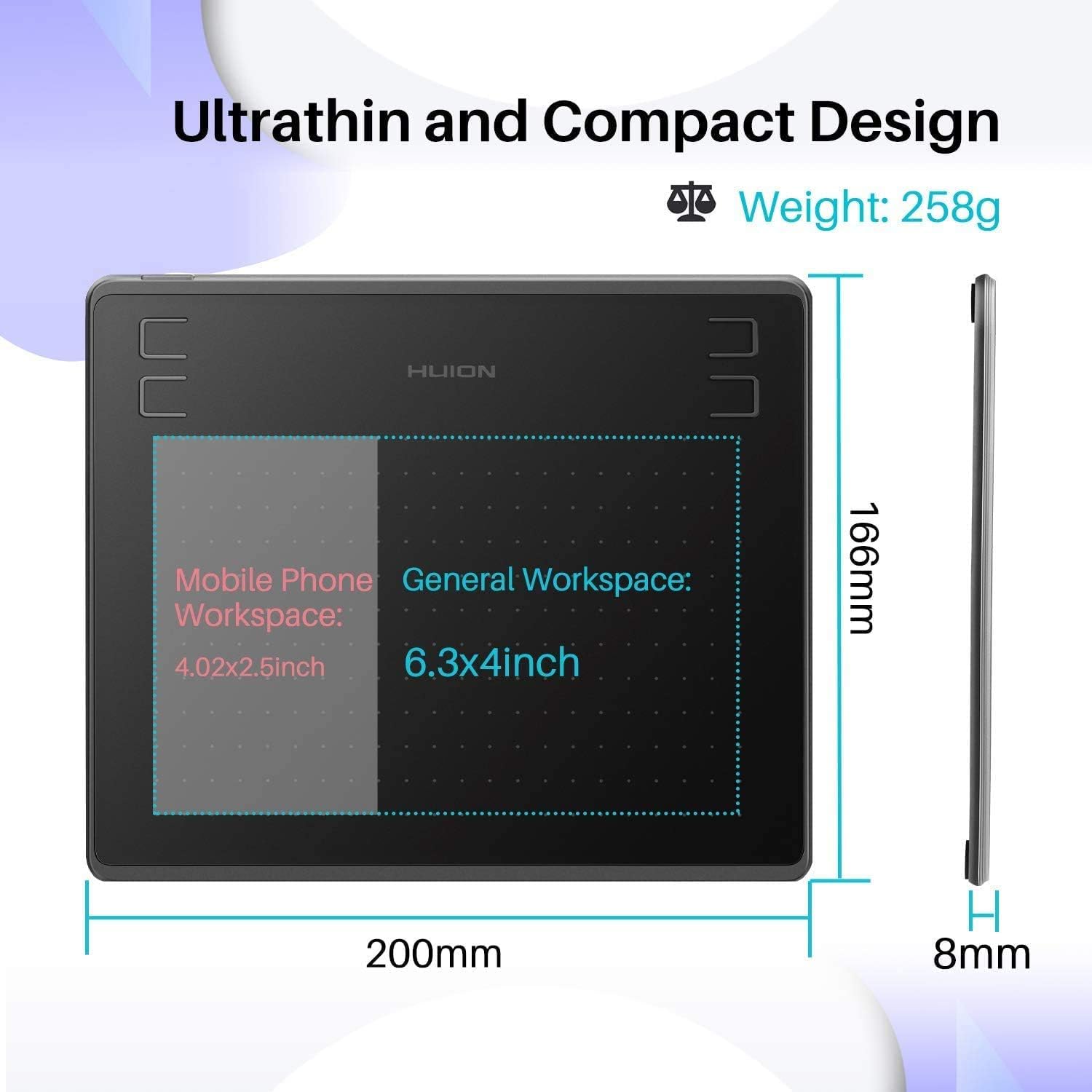 HUION HS64 Graphic Tablet 6Inc - огляд і ціна Huion Tablet Accessories