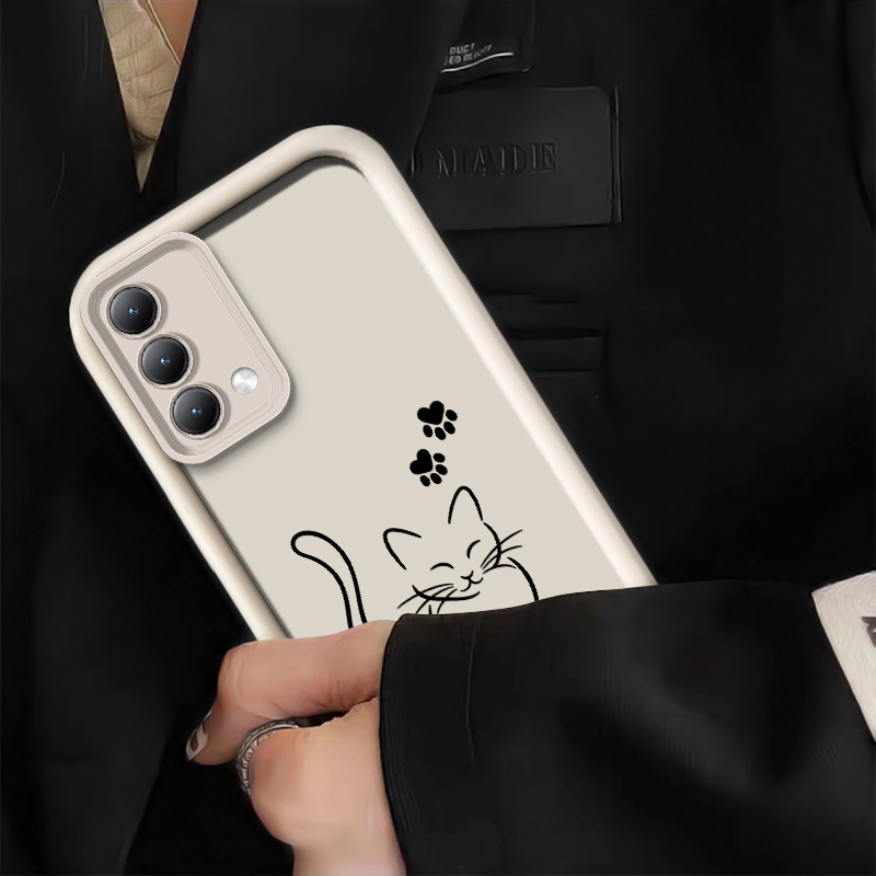 Cute Cat Line Black Phone Case - огляд і ціна Oppo A78