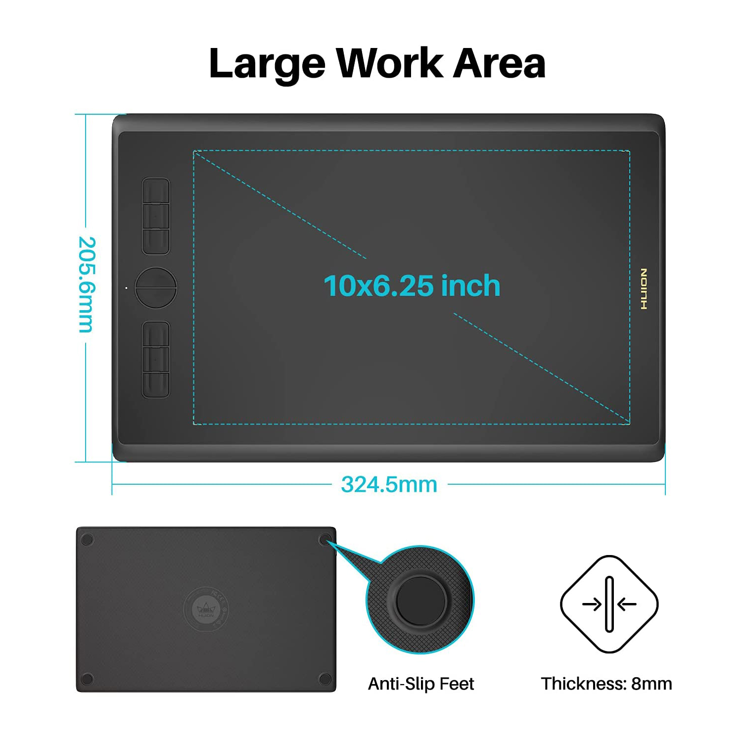 10x6 Inch HUION H610X Graphics - огляд і ціна Huion Tablet Accessories