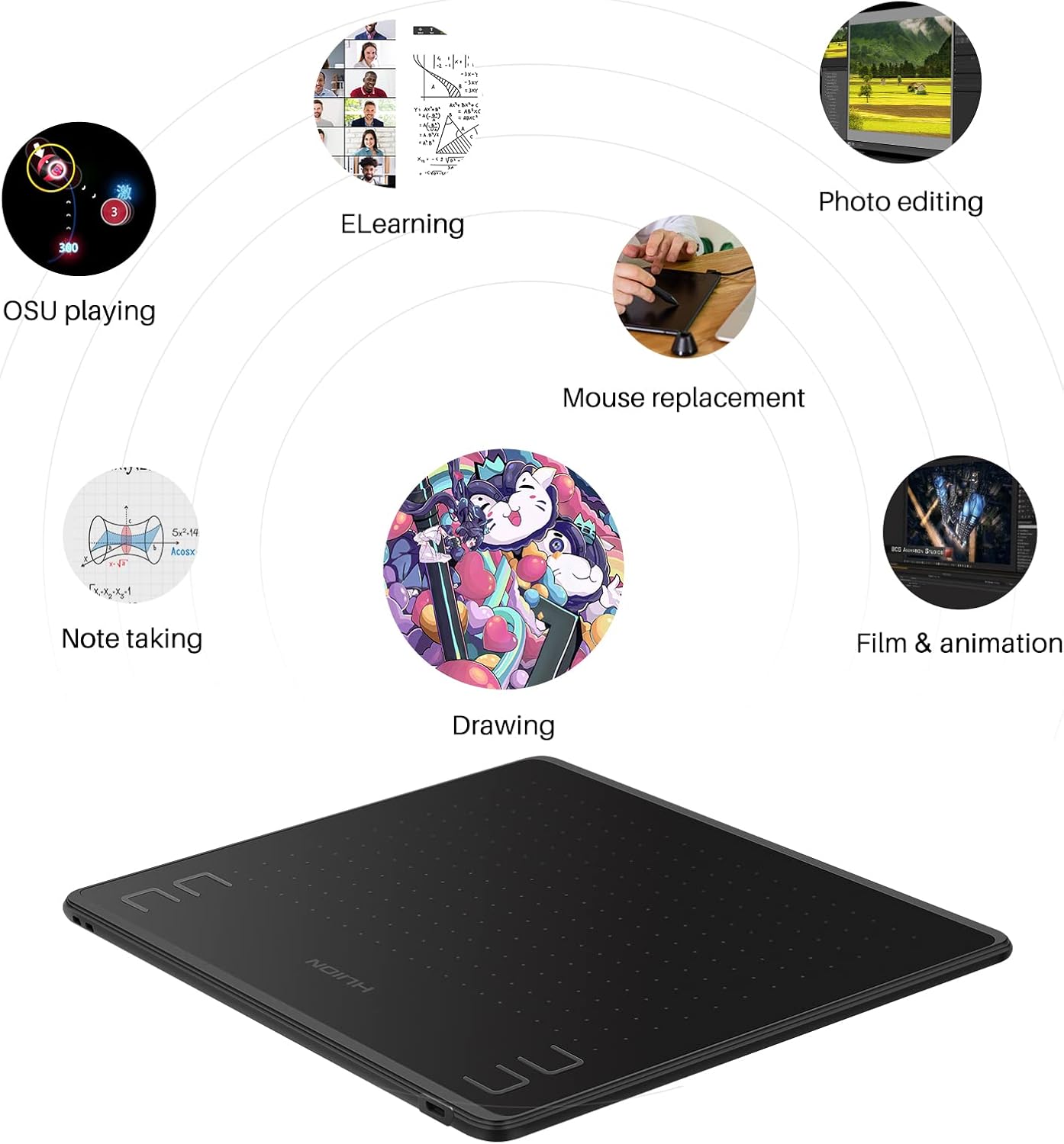 HUION HS64 Graphic Tablet 6Inc - огляд і ціна Huion Tablet Accessories