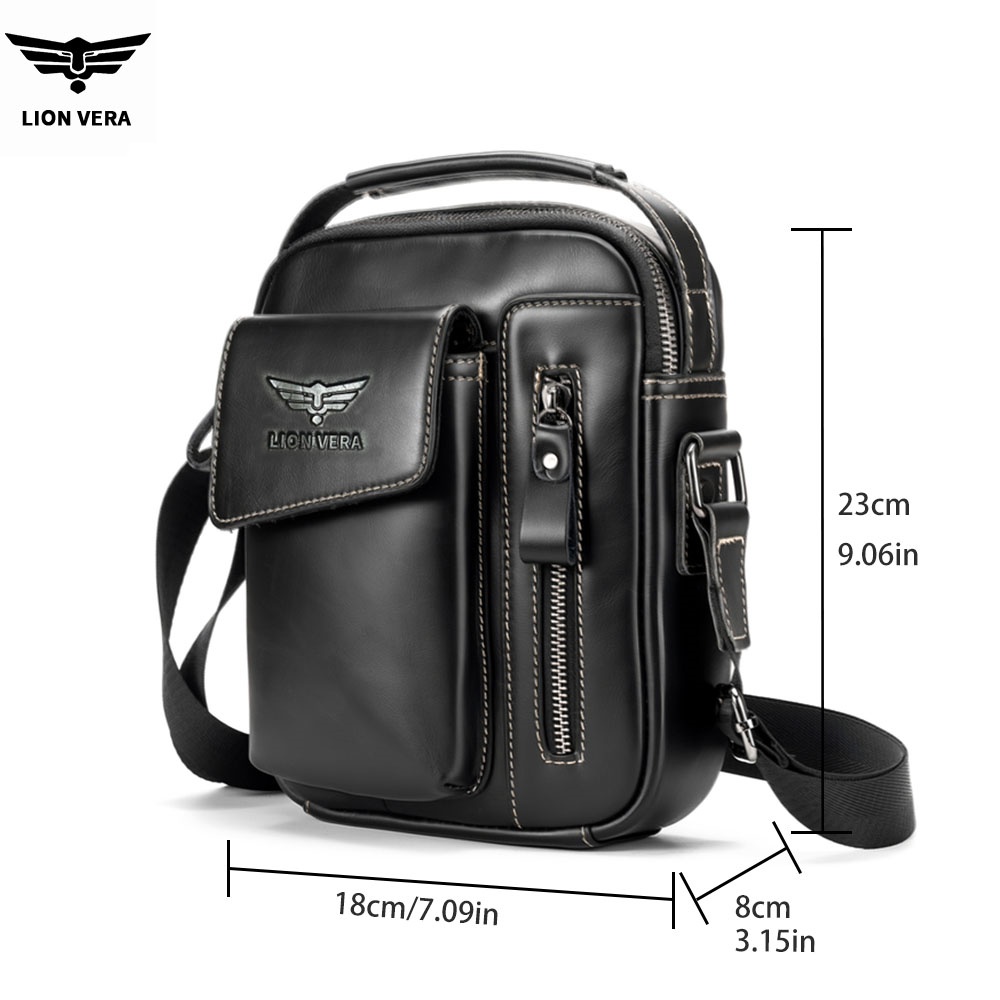 LION VERA Men's Genuine Leathe - огляд і ціна Tablet Shoulder Bag