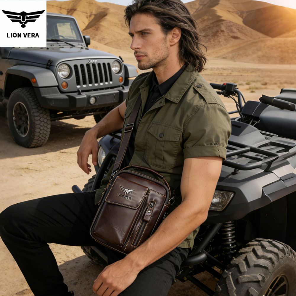 LION VERA Men's Genuine Leathe - огляд і ціна Tablet Shoulder Bag