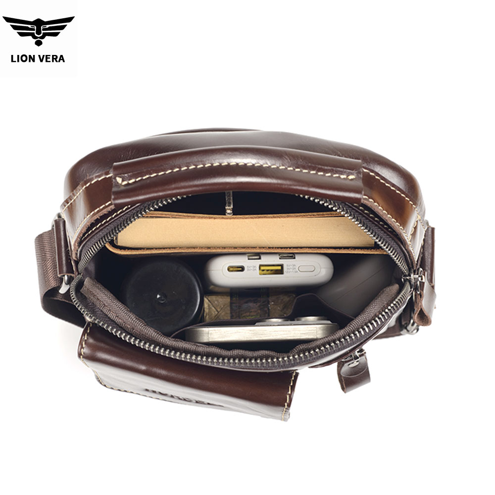 LION VERA Men's Genuine Leathe - огляд і ціна Tablet Shoulder Bag