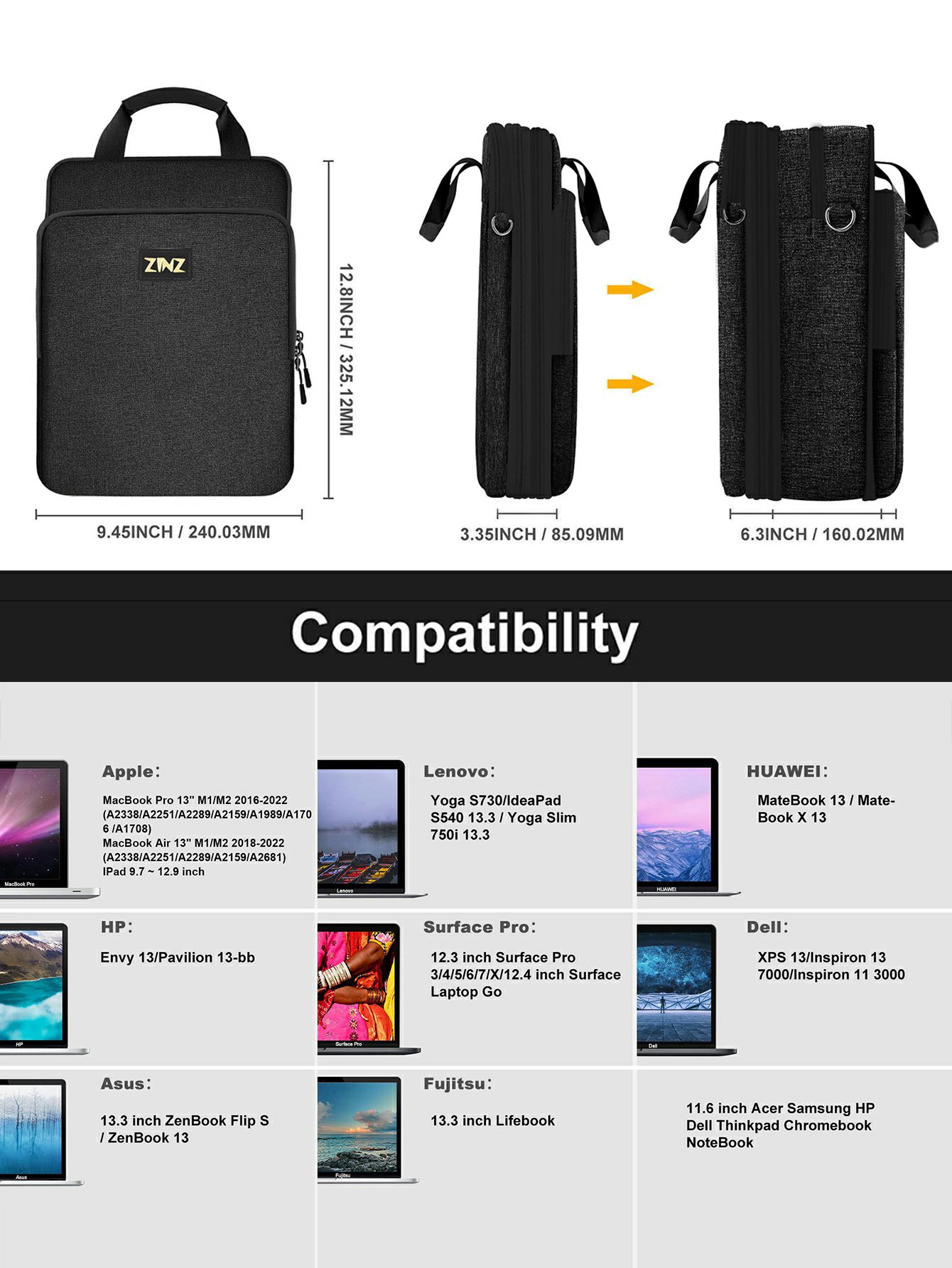 12.9-13 inch Laptop Shoulder B - огляд і ціна Tablet Shoulder Bag