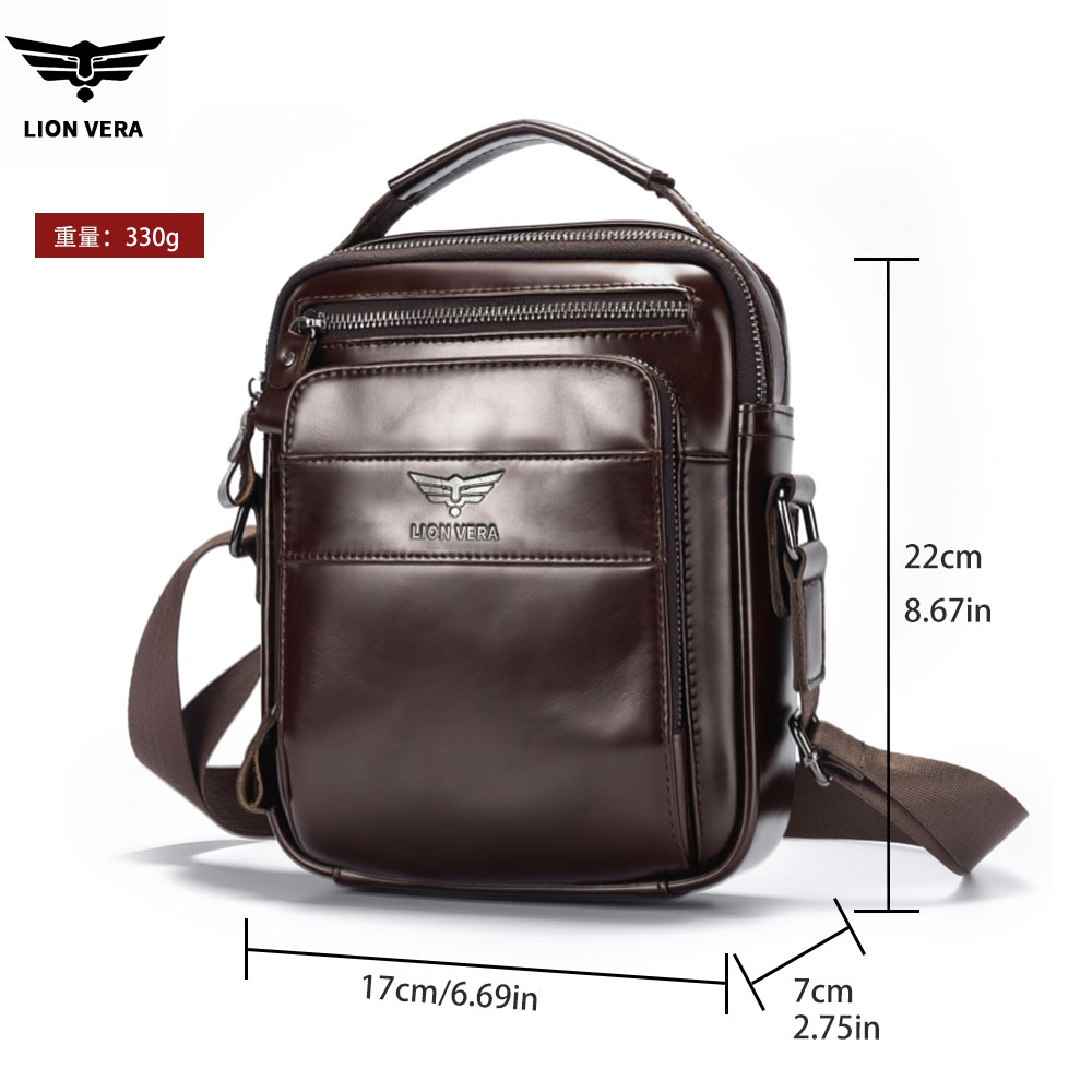 LION VERA Men's Genuine Leathe - огляд і ціна Tablet Shoulder Bag