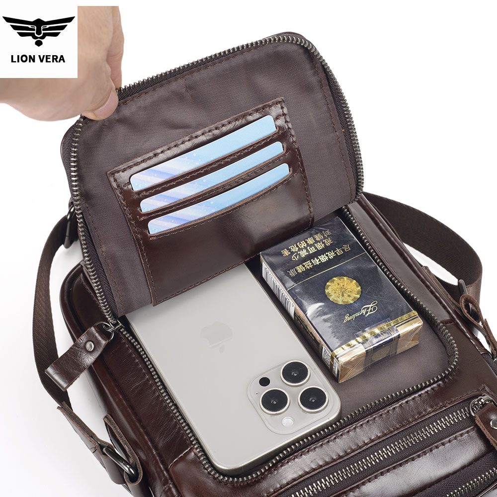 LION VERA Men's Genuine Leathe - огляд і ціна Tablet Shoulder Bag