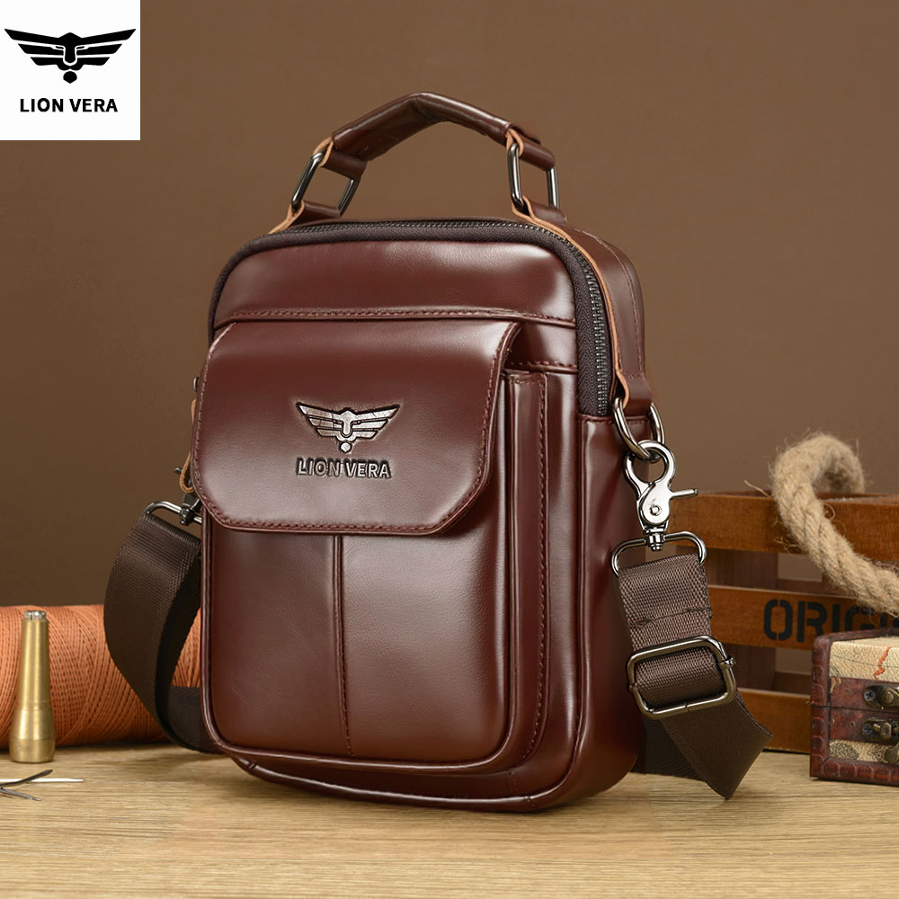 LION VERA Men's Genuine Leathe - огляд і ціна Tablet Shoulder Bag