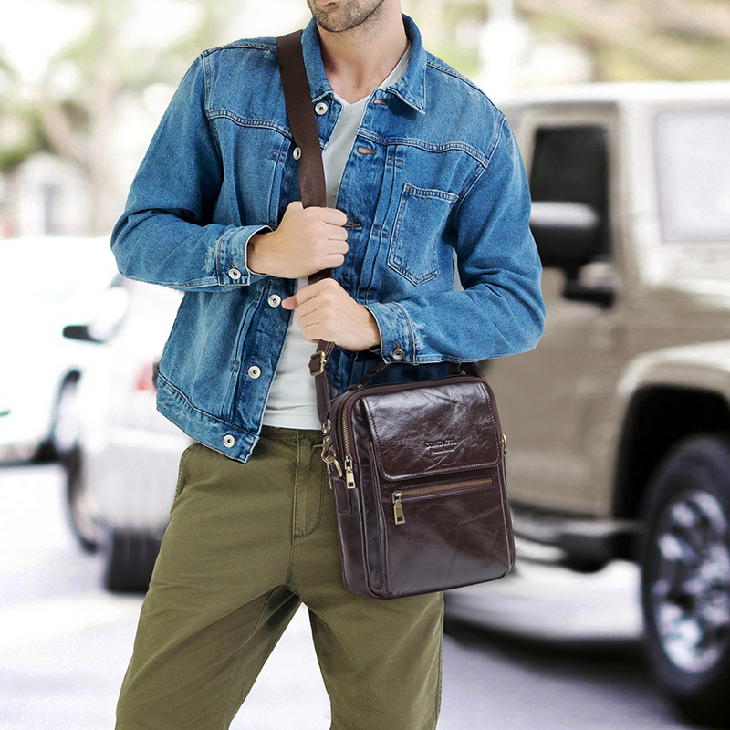 CONTACT'S new genuine leather  - огляд і ціна Tablet Shoulder Bag